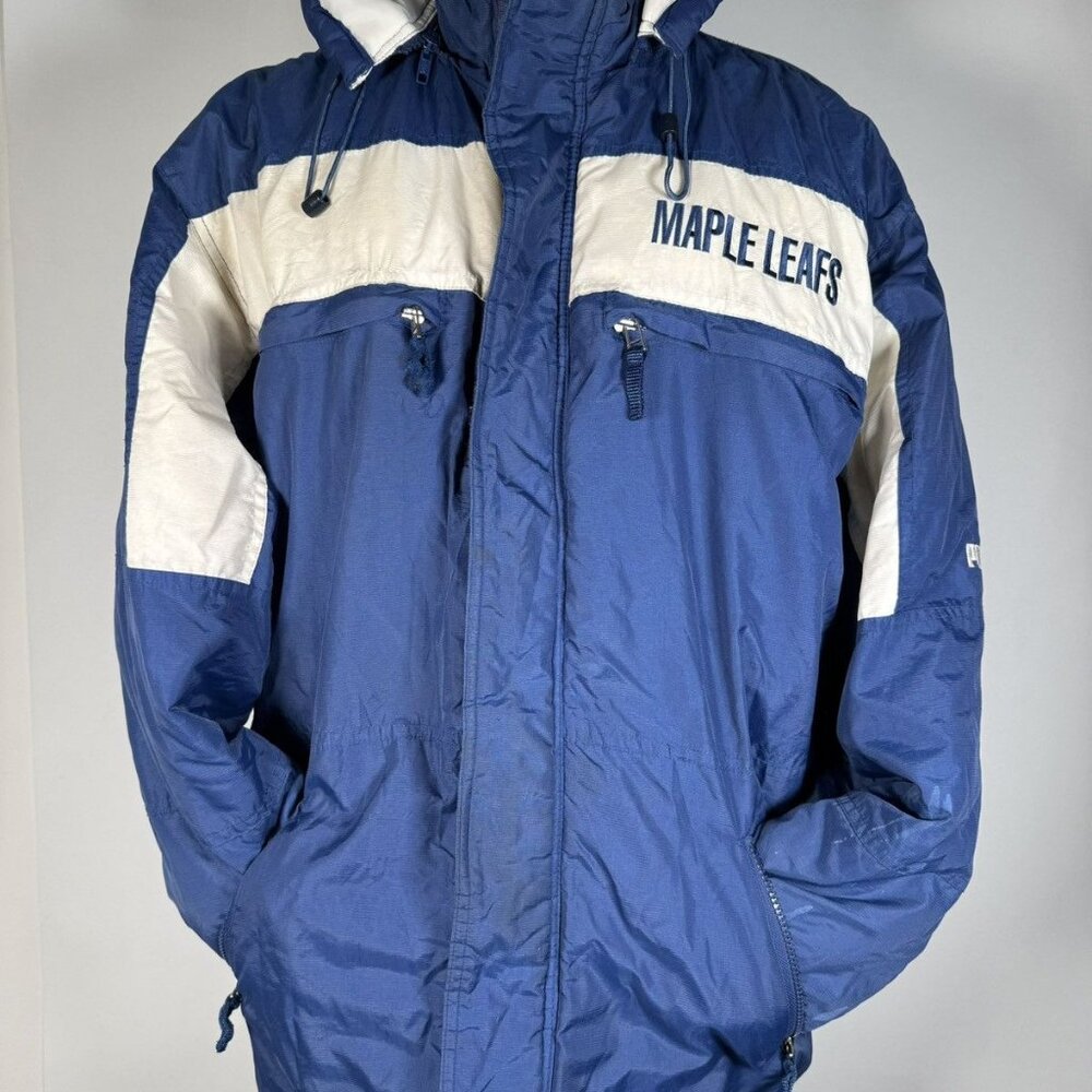 Vintage 90s NHL Puma Toronto Maple Leafs Hockey Parka Coat